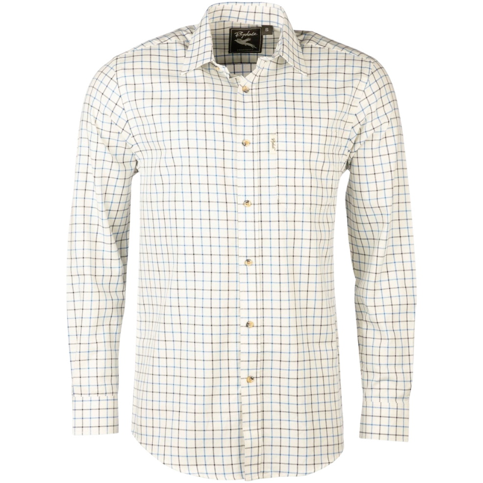 2025 Rydale Herren Lang Ärmel Country Hemd 413011 - Lockington Blue